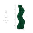 thumbnail image 2 of Yowos Corner Shelf, Modern 5-Tier Small Bookcase, Stylish Wavy Corner Storage Rack Plant Stand with Unique Shape for Living Room, Home Office, Green, 2 of 9