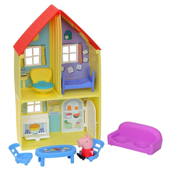 Peppa Pig Peppa’s Adventures Peppa’s Family House Doll Playset, Figure and 6 Accessories
