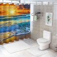 thumbnail image 7 of Pratyus Sunset Waves Modern Waterproof Shower Curtain for Country Cottage & Farmhouse Bathroom Decor with Hooks 100% Polyester Fiber Home Bathtubs Bathroom Curtain Decoration 36x72, 7 of 7