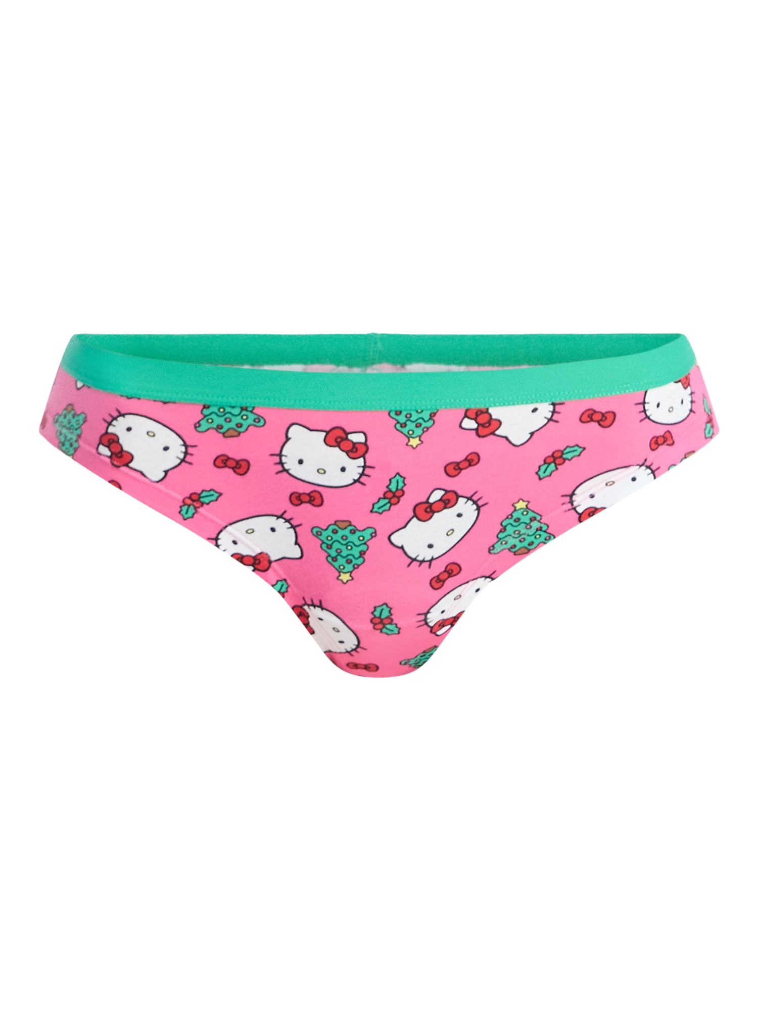 Hello Kitty Women's Christmas Cheeky Panties, 3-Pack, Sizes S-XXL