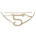 thumbnail image 4 of Women Gold Metal Chain Number 5 Big Snake Charm Buckle Belt, 4 of 10