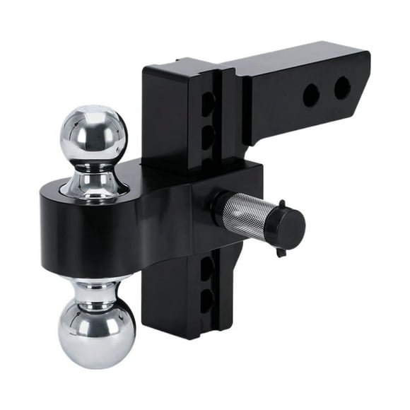 Adjustable Trailer Hitch 2" Receiver 6" Drop/Rise Drop Hitch 12500 LBS GTW Ball Mount 2" 2-5/16" Dual Towing Ball Double Locks ,Weatherproof Double Locking Hitch Pin