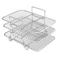 thumbnail image 3 of Fryer Rack for Ninja Air Fryer Multi-Layer Double Basket Air Fryer Accessories 304 Stainless Steel Grilling Rack Cooking Rack Toast Rack for Oven Microwave Baking Roasting, 3 of 10