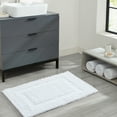 thumbnail image 5 of Jean Pierre New York Sophie Border 100% Cotton Non-Slip Bath Mat Set - White - 17x24/20x32, 5 of 8