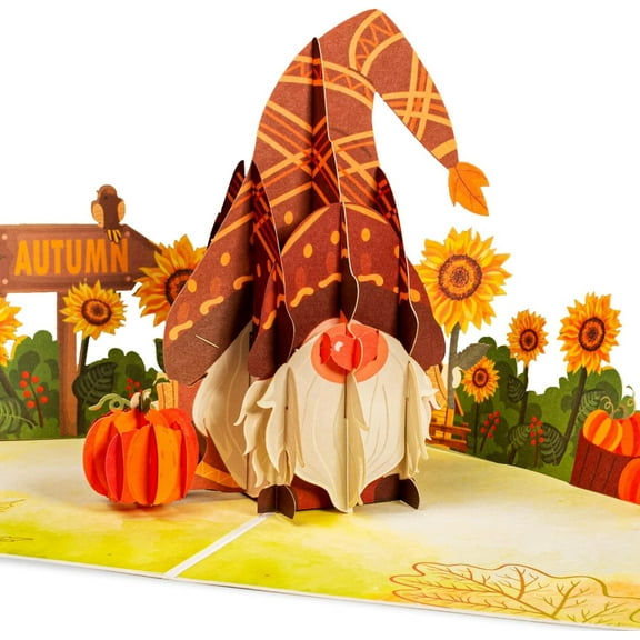 Autumn Gnome Frndly Pop Up Card
