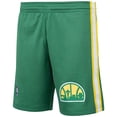 thumbnail image 2 of Men's Mitchell & Ness Green Seattle Supersonics Hardwood Classics Logo Swingman Shorts, 2 of 4