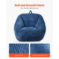 thumbnail image 3 of VEVOR Fauteuil Poire 3 Pieds avec Accoudoirs Doux et Poche de Rangement Bleu, 3 of 9