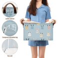 thumbnail image 5 of Yayeee Foldable Storage Basket for Shelves with Handles Waterproof Cloth Bins, Blue Rabbits, 5 of 7