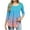 Sky Blue, variant on Ashirexll Tops for Women Trendy, Womens Casual Tops, Printed Round Neck 3/4 Sleeve Fashion T Shirt Blouse for Ladies Tops