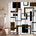 thumbnail image 2 of LALILO Brown Fabric Shower Curtain for Bathroom ,Waterproof Shower Curtains with Hooks 72"X72", 2 of 6