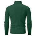 thumbnail image 3 of Miluxas Mens Mock Neck Sweater Ribbed Slim Fit Long Sleeve Turtleneck Button Design Pullover Sweater Green 16(XXXL), 3 of 3