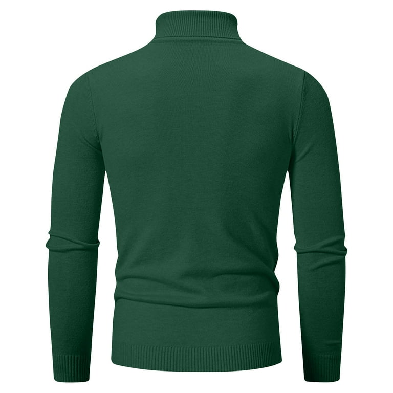 Miluxas Mens Mock Neck Sweater Clearance Ribbed Slim Fit Long