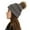 Gray, variant on EQWLJWE Womens Winter Knitted Beanie Hat With Faux Pom Warm Knit Skull Cap Beanie For Women Plush Hat Holiday Clearance