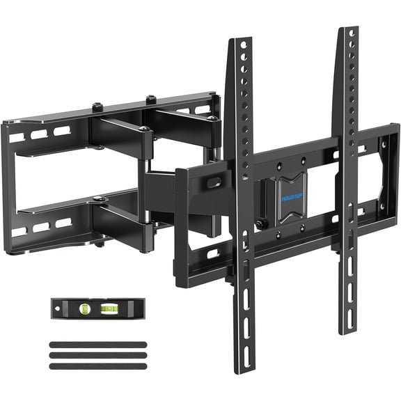 Full Motion TV Wall Mount & Universal Soundbar Mount Bracket MU9122A Bundle