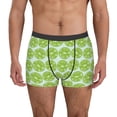 thumbnail image 2 of Bingfone Green Lemon Slices Men's Underwear - Casual Stretch Boxer Briefs-Small, 2 of 7