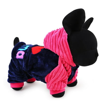 Love Peg - I Love Papa And Mama Winter Dog Clothes Pet Clothing Small Big Dog Hooded Four Feet Coats Jackets