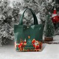 thumbnail image 4 of Christmas Drawstring Gift Bags, Multicolour Canvas Pouches with Adorable Holiday Patterns, Versatile for Wrapping Treats and Decorations for Parties and Celebrations, 10x10cm and 18x10cm, 4 of 6