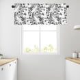thumbnail image 3 of Black White and Grey Leaf Kitchen Curtain Valances for Windows Spring Summer Watercolor Leaves Window Curtains 54x18 Inch Short Rod Pocket Valance 1 Panel for Living Room Bathroom Decor, 3 of 6