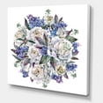 thumbnail image 3 of Designart ' Bouquet Peonies In Blue and White ' Traditional Canvas Wall Art Print, 3 of 4