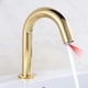 thumbnail image 3 of Grifo automático sin contacto para baño, Sensor inteligente, grifo infrarrojo de movimiento, lavabo dorado, Inducción de fregadero, Grifo de acero inoxidable negro, 3 of 5