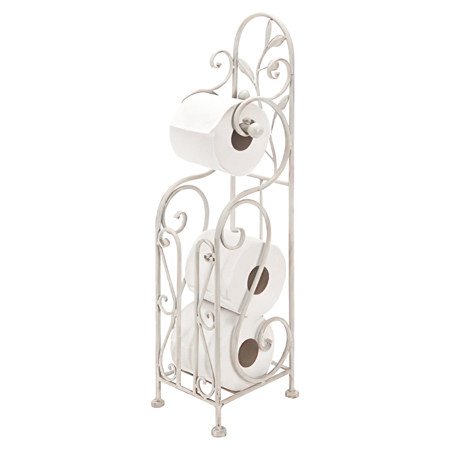 Classic Free Standing Metal Toilet Paper Holder, Bronze