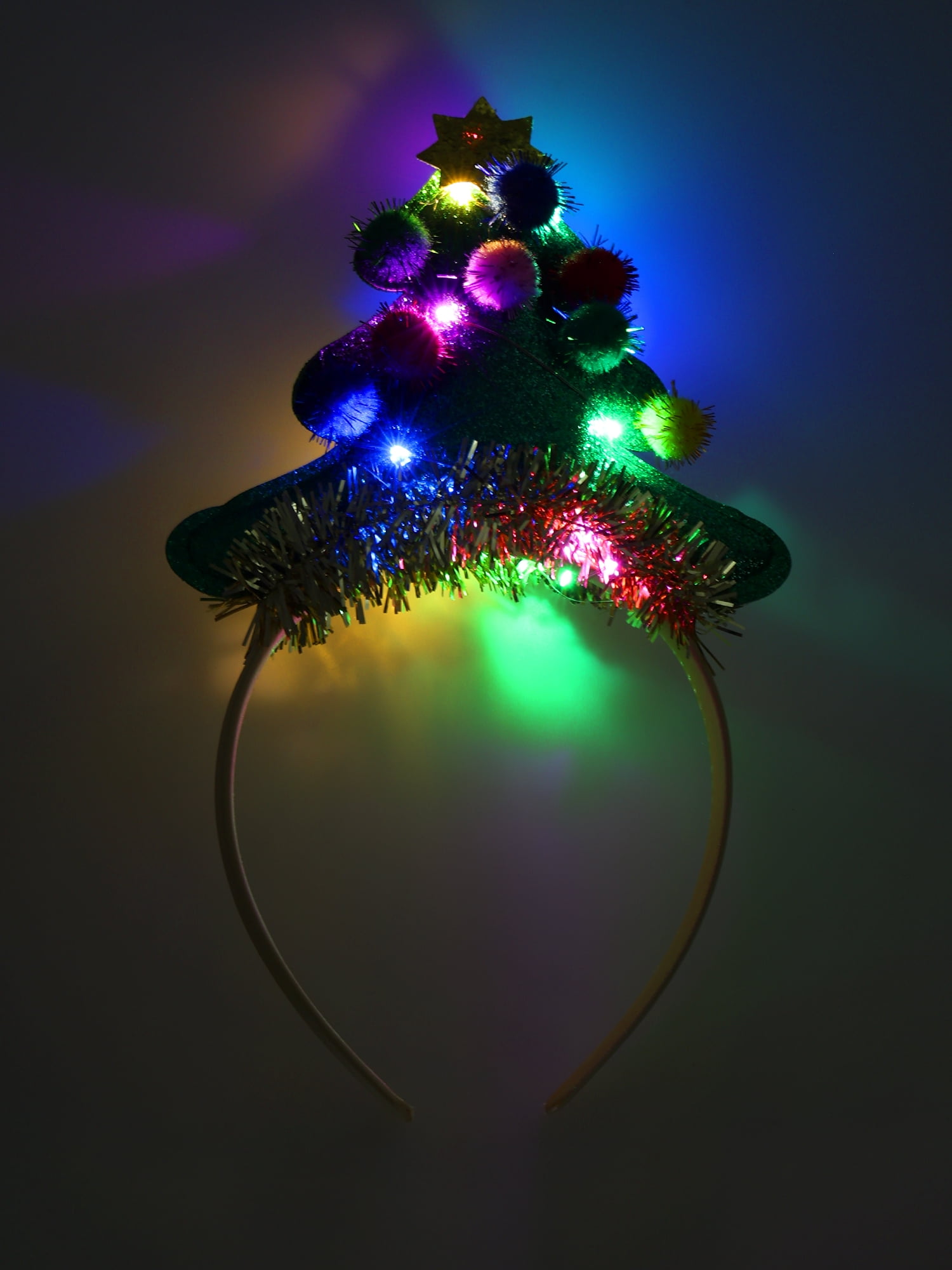 Women's Christmas Tree Headband, Green, 1-Piece