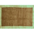 thumbnail image 1 of Ahgly Company Machine Washable Indoor Rectangle Abstract Turquoise Blue Contemporary Area Rugs, 7' x 9', 1 of 4