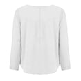 thumbnail image 5 of YFNNUP Linen Shirts for Women V Neck Tunic Shirts Lightweight Long Sleeve Solid Top Spring Vacation Tops Casual Travel Blouses, 5 of 7