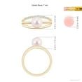 thumbnail image 5 of ANGARA Japanese Akoya Cultured Pearl Triple Split Shank Ring in 14K Yellow Gold for Women | June Birthstone, Birthday, Anniversary, Jewelry Gift for Women | Pearl Ring, 5 of 9