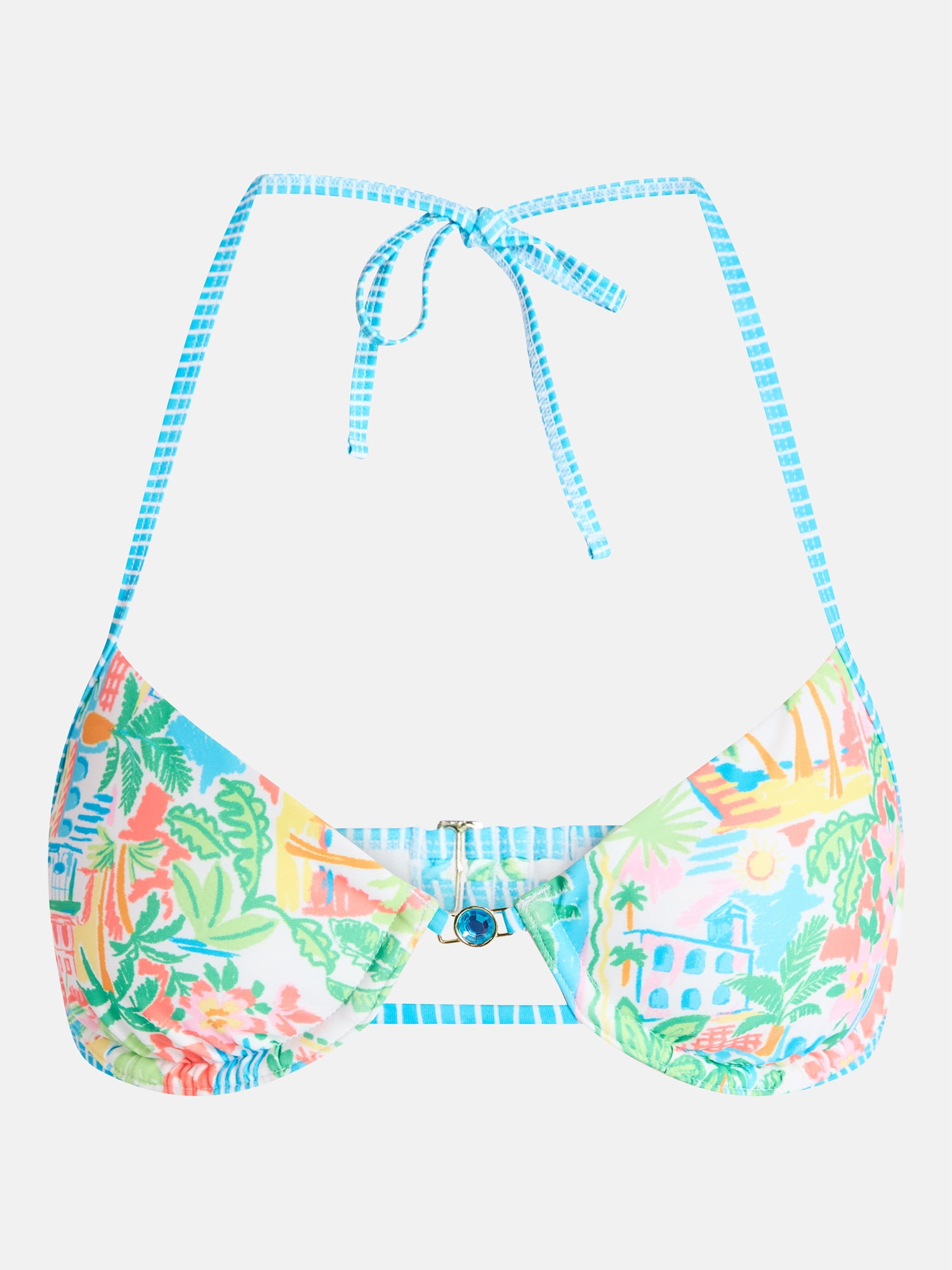 No Boundaries Halter Underwire Bikini Top, Women's XXS-XXL
