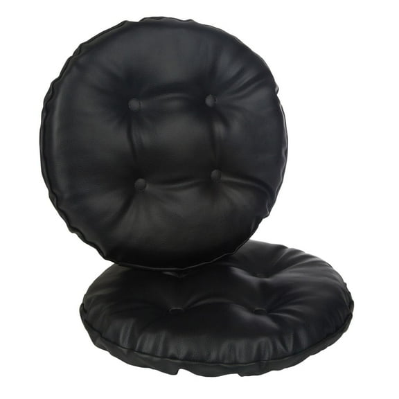 Gripper Faux Leather 14" x 14" Non-Slip Tufted Barstool Chions, 2 Count