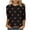 #1 Black, variant on Luxalzxs Womens Tops 3/4 Sleeve Shirts Round Neck Loose Casual Blouses Plus Size Summer Valentines Heart Graphic Print Tshirts