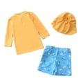 thumbnail image 3 of JTieacloth Boys UPF 50+ Sun Long Sleeve Swim Shirt And Swim Trunks Two Piece Rash Guard For Kids,Sizes 1-2 Years, 3 of 3