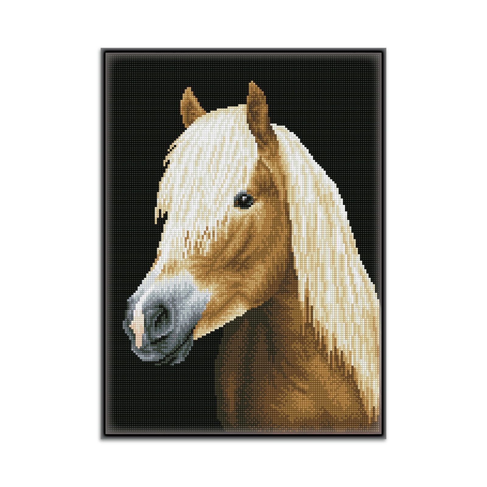 Diamond Dotz Chester - Pre-Framed Kit Horse Diamond Painting Kits for Adults - Diamond Art Kits a Relaxing Creative Craft Kit with Dotz Gems 13"x18.5"