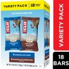 CLIF BAR Chocolate Chip and Chocolate Brownie Flavor Energy Bars, Plant Based Protein Bars, 18ct