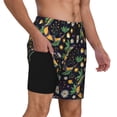 thumbnail image 3 of Goofa Snake And Flower Printed Men's Swim Trunks Board Shorts Quick Dry Mens Swimming Trunks with Compression Liner,Breathable Fit Hawaii Beach Shorts-XX-Large, 3 of 9