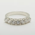 thumbnail image 5 of LBG British Made 14k White Gold Cubic Zirconia Womens Eternity Ring - 33 size options - Size 5.25, 5 of 7