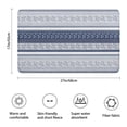 thumbnail image 2 of Blue and White Geometric Striped Pattern Bathroom Rugs Mat,Non Slip Microfiber Bathroom Rug,Rubber Backing,Soft Bathroom Mats for Bathroom Floor,Tub and Shower,17x27in(43x68cm), 2 of 3
