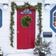 thumbnail image 3 of Letrero de bienvenida para puerta de invierno Lazos de corona navideña para puertas Decoraciones de puerta para fiestas Decoraciones de otoño para porche exterior Corona navideña de invierno Corona, 3 of 7