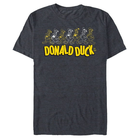 Disney Donald Duck 90th Anniversary Looks Through the Years- Short Sleeve Blended T-Shirt for Adults - Customized-Navy Heather
