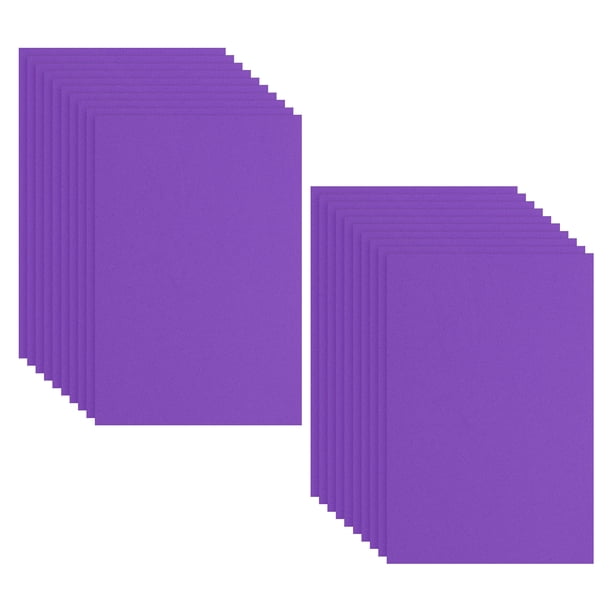 Uxcell Paquete de 20 hojas de espuma EVA, 12" x 8" 2mm de grosor, papel de espuma para manualidades, púrpura oscuro