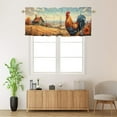 thumbnail image 2 of Rooster Curtains Valances for Home Decor Farm Animal Vintage Autumn Farmhouse Rustic Barn Country Window Treatment for Living Room Bedroom Bathroom 54 by 18 in, 1 Panel, 2 of 6