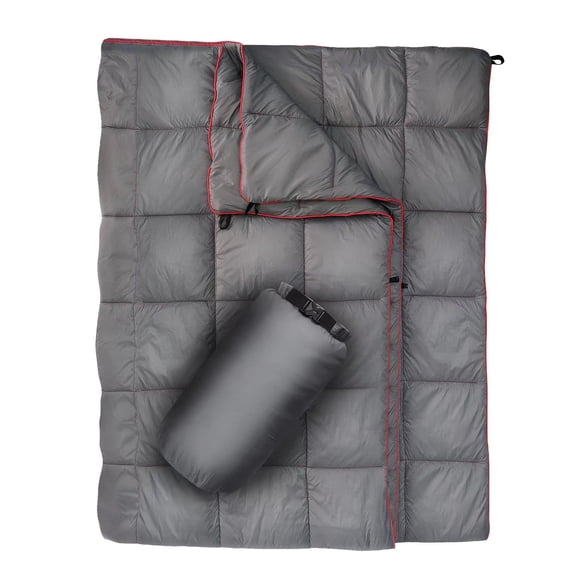 Manta de camping GLORSIGN, 203 x 152 cm, ligera, impermeable, gris