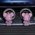 thumbnail image 6 of Diamond Bear Car Air Freshener Perfume Vent Fragrance Clip Aroma Diffuser Decoration(Pink), 6 of 9