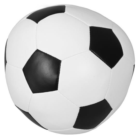 Luxshiny Mini Soccer Soft Soccer Ball White PU Round 1Pack for Fan Gear