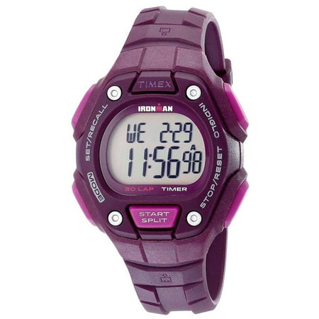 chrono ironman alarm lap dial strap purple grey digital classic