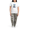 thumbnail image 4 of CafePress - Pro Ukraine Support Ukrainian Flag Peace S Pajamas - Women's Short Sleeve Print T-Shirt and Pants Light Cotton Pajama Set, 4 of 7