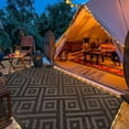 thumbnail image 2 of Outdoor Rug x Reversible Mats Outdoor Area Rug Plastic Straw Rug Geometric Rv Mat for Patio Camping Rv Picnic Backyard Deck Balcony Porch Beach Trailer ( ), 2 of 6
