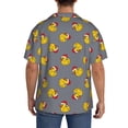 thumbnail image 3 of Fotbe Christmas hat duck Camisa Estampada de Manga Corta para Hombre, Casual de Verano, Estilo Playero, Sin Arrugas-XX-Large, 3 of 5