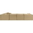 thumbnail image 3 of Meridian Furniture 6-Piece Camel Corduroy Performance Fabric Modular Sectional, 3 of 14